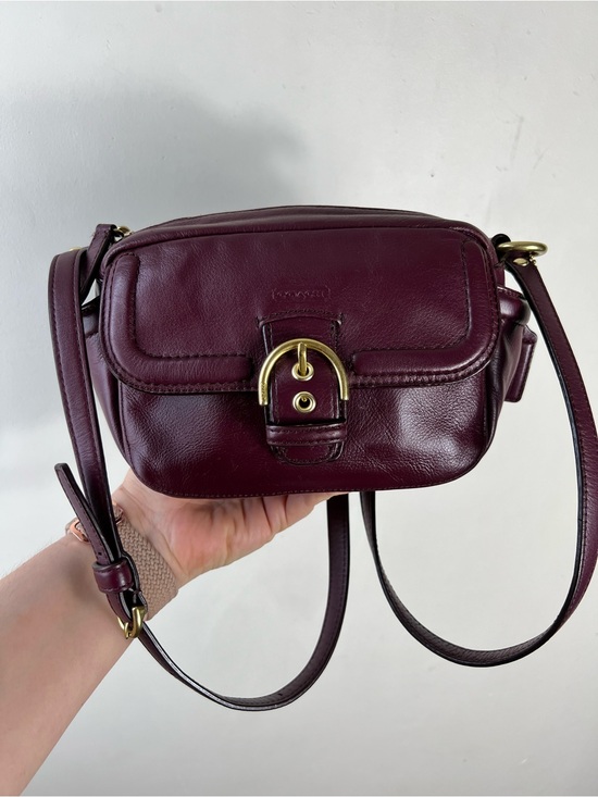 Coach Handbags - Coach Campbell Camera Bag Burgundy Leather F25150 Maroon Crossbody Purse
